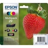 Epson Strawberry Multipack Fragole 4 colori Inchiostri Claria Home 29 Resa standard, 5,3 ml, 3,2 ml, 175 pagine, 1 pz, Confezione multipla