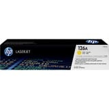 HP Cartuccia Toner originale giallo LaserJet 126A giallo, 1000 pagine, Giallo, 1 pz, Vendita al dettaglio