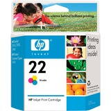 HP Cartuccia originale inchiostro tricromia 22 Resa standard, Inchiostro colorato, 5 ml, 165 pagine, 1 pz, Vendita al dettaglio