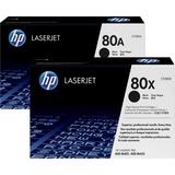 HP Confezione da 2 cartucce originali Toner nero ad alta capacità LaserJet 80X 13800 pagine, Nero, 2 pz