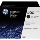 HP Confezione da 2 cartucce originali di Toner nero ad alta capacità LaserJet 55X 25000 pagine, Nero, 2 pz