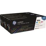 HP Confezione da 3 cartucce originali di toner ciano/magenta/giallo LaserJet 304A 2800 pagine, Ciano, Magenta, Giallo, 3 pz