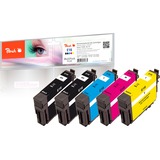 Peach 320156 cartuccia d'inchiostro 5 pz Compatibile Nero, Ciano, Magenta, Giallo 6,2 ml, 3,8 ml, 195 pagine, 185 pagine, 5 pz, Confezione multipla