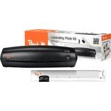 Peach PBP105 Plastificatrice a caldo 250 mm/min Nero, Laminatore 22 cm, Plastificatrice a caldo, 3 min, 250 mm/min, 60 µm, 100 µm