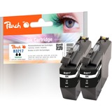 Peach PI500-220 cartuccia d'inchiostro 2 pz Compatibile Resa standard Nero Resa standard, 13 ml, 550 pagine, 2 pz, Doppia confezione