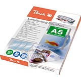 Peach PP580-03 pellicola per plastificatrice 100 pz, Film Lucido, A5, 100 pz