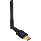 GigaBlue WLAN 600 Mbps 600 Mbit/s, Adattatore Wi-Fi Nero, Cablato, USB, WLAN, Wi-Fi 4 (802.11n), 600 Mbit/s, Nero