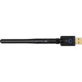 GigaBlue WLAN 600 Mbps 600 Mbit/s, Adattatore Wi-Fi Nero, Cablato, USB, WLAN, Wi-Fi 4 (802.11n), 600 Mbit/s, Nero