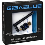 GigaBlue WLAN 600 Mbps 600 Mbit/s, Adattatore Wi-Fi Nero, Cablato, USB, WLAN, Wi-Fi 4 (802.11n), 600 Mbit/s, Nero