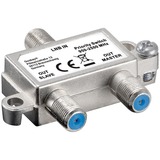 goobay 51445 cavo splitter o combinatori Splitter per cavo Argento Splitter per cavo, 950 - 2400 MHz, Argento, Metallo, Femmina/Femmina, 49,8 mm