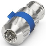 goobay 58813 connettore coassiale IEC 10 pezzo(i), Jack argento/Blu, IEC, Femmina, Nichel, Zinco, Sacchetto di politene, 10 pezzo(i)
