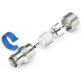 goobay 58813 connettore coassiale IEC 10 pezzo(i), Jack argento/Blu, IEC, Femmina, Nichel, Zinco, Sacchetto di politene, 10 pezzo(i)