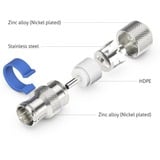 goobay 58813 connettore coassiale IEC 10 pezzo(i), Jack argento/Blu, IEC, Femmina, Nichel, Zinco, Sacchetto di politene, 10 pezzo(i)