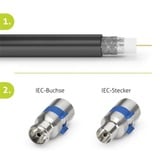 goobay 58813 connettore coassiale IEC 10 pezzo(i), Jack argento/Blu, IEC, Femmina, Nichel, Zinco, Sacchetto di politene, 10 pezzo(i)