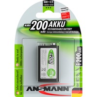 Ansmann 200mAh maxE E-Block Nichel-Metallo Idruro (NiMH), Batteria E-Block, Nichel-Metallo Idruro (NiMH), 8,4 V, 200 mAh, 17,5 x 28,5 x 48,5 mm
