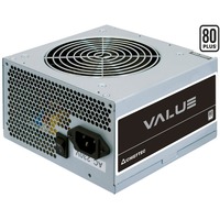 Chieftec APB-500B8 alimentatore per computer 500 W 20+4 pin ATX ATX Argento, Alimentatore PC grigio, 500 W, 230 V, 50 Hz, 4 A, Attivo, 130 W, Bulk
