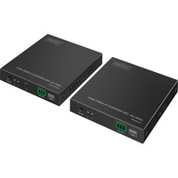Digitus Set extender HDMI fibra IP, Estensione HDMI Nero
