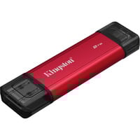 Kingston Dual Portable 2 TB, Disco a stato solido rosso/Nero