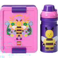 Room Copenhagen Set di lunch box LEGO Bee, Scatola per il pranzo viola/Rosa