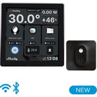 Shelly Wall Display + Shelly BLU H&T, Pannello di controllo Nero