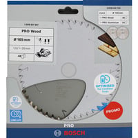Bosch PRO lama per sega circolare cordless per legno/alluminio 165 mm, confezione doppia 