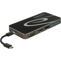 DeLOCK 87773 replicatore di porte e docking station per notebook Cablato USB 3.2 Gen 1 (3.1 Gen 1) Type-C Nero Nero, Cablato, USB 3.2 Gen 1 (3.1 Gen 1) Type-C, 4,5 W, Nero, 3840 x 2160 Pixel, Cina