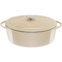 Tefal Brasiera ovale in ghisa Lov Ø 34cm, Torrefattore beige