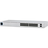 Ubiquiti UniFi 24-Port PoE Gestito L2/L3 Gigabit Ethernet (10/100/1000) Supporto Power over Ethernet (PoE) 1U Argento Gestito, L2/L3, Gigabit Ethernet (10/100/1000), Supporto Power over Ethernet (PoE), Montaggio rack, 1U