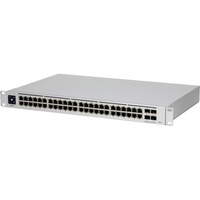 Ubiquiti UniFi USW-PRO-48 switch di rete Gestito L2/L3 Gigabit Ethernet (10/100/1000) 1U Argento, Interruttore grigio, Gestito, L2/L3, Gigabit Ethernet (10/100/1000), Montaggio rack, 1U