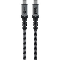 goobay Cavo USB4 Gen 3x2, connettore USB-C > connettore USB-C, 40Gbit/s Nero/grigio