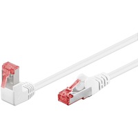 goobay Cavo patch Cat.6 S/FTP (PiMF), 1x 90° angolato bianco