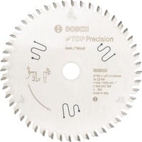 Bosch 2 608 642 384 lama circolare 1 pz, Lama per sega Legno, 2 cm, 11500 Giri/min, Bosch, ATB (Angolo smussato superiore alternato), 5°