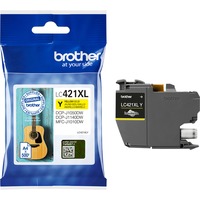 Brother LC421XLY cartuccia d'inchiostro 1 pz Originale Giallo Giallo, 1 pz, 500 pagine, Confezione singola