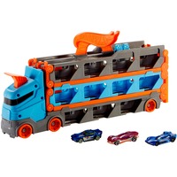 Hot Wheels City HW Camion 2in1 Trasport+Pista blu/Orange, Set di veicoli, 4 anno/i, Plastica, Grigio, Multicolore
