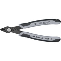 KNIPEX 78 61 125 ESD pinza Pinze per taglio laterale, Pinze per elettronica Pinze per taglio laterale, 9 mm, 1,6 mm, Acciaio inossidabile, Acciaio, Plastica, Nero/Grigio