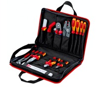 KNIPEX Borsa per attrezzi "Kompakt" Elektro, 14 pezzi, Set di strumenti Nero