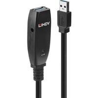 Lindy 43322 cavo USB 15 m USB 3.2 Gen 1 (3.1 Gen 1) USB A Nero, Cavo di prolunga Nero, 15 m, USB A, USB A, USB 3.2 Gen 1 (3.1 Gen 1), 5000 Mbit/s, Nero