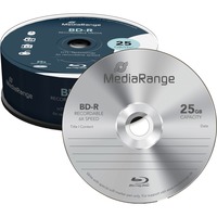 MediaRange MR514 disco vergine Blu-Ray BD-R 25 GB 25 pz, Dischi Blu-ray 25 GB, BD-R, Scatola per torte, 25 pz
