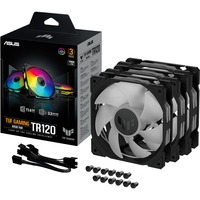 ASUS TUF GAMING TR120 ARGB 3IN1 Black Case per computer Raffreddatore d'aria 12 cm Nero, Ventola Nero/trasparente, Raffreddatore d'aria, 12 cm, 2000 Giri/min, Nero