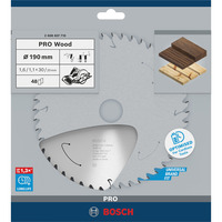 Bosch 2 608 837 710 lama circolare 19 cm 1 pz, Lama per sega Legno, 19 cm, 3 cm, 1,1 mm, 7900 Giri/min, 1,6 mm