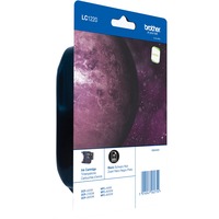 Brother LC1220BK cartuccia d'inchiostro 1 pz Originale Nero Nero, 1 pz, 300 pagine, Confezione singola, Vendita al dettaglio