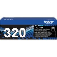 Brother TN-320BK cartuccia toner 1 pz Originale Nero Nero, 2500 pagine, Nero, 1 pz, Vendita al dettaglio