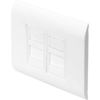 Digitus Scatola vuota per moduli Keystone, 2x RJ-45, Scatola di giunzione bianco