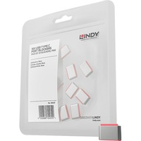 Lindy 40437 clip sicura USB tipo-C Rosa 10 pz rosso, USB tipo-C, Rosa, 10 pz, 10 g