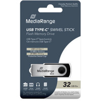 MediaRange USB Type-C 32 GB, Chiavetta USB Nero/Argento