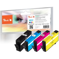 Peach PI300-970 cartuccia d'inchiostro 4 pz Compatibile Resa standard Nero, Ciano, Magenta, Giallo Resa standard, 12 ml, 6 ml, 305 pagine, 4 pz, Confezione multipla