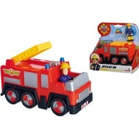 Simba Sam il Pompiere Jupiter con figura di Sam,  veicolo da gioco rosso/Giallo