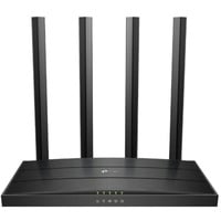 TP-Link Archer C6 router wireless Fast Ethernet Dual-band (2.4 GHz/5 GHz) Bianco Nero, Wi-Fi 5 (802.11ac), Dual-band (2.4 GHz/5 GHz), Collegamento ethernet LAN, Bianco, Router da tavolo