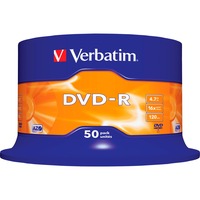 Verbatim DVD-R Matt Silver 4,7 GB 50 pz DVD-R, 120 mm, Fuso, 50 pz, 4,7 GB