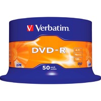 Verbatim DVD-R Matt Silver 4,7 GB 50 pz, Supporti vergini DVD DVD-R, 120 mm, Fuso, 50 pz, 4,7 GB